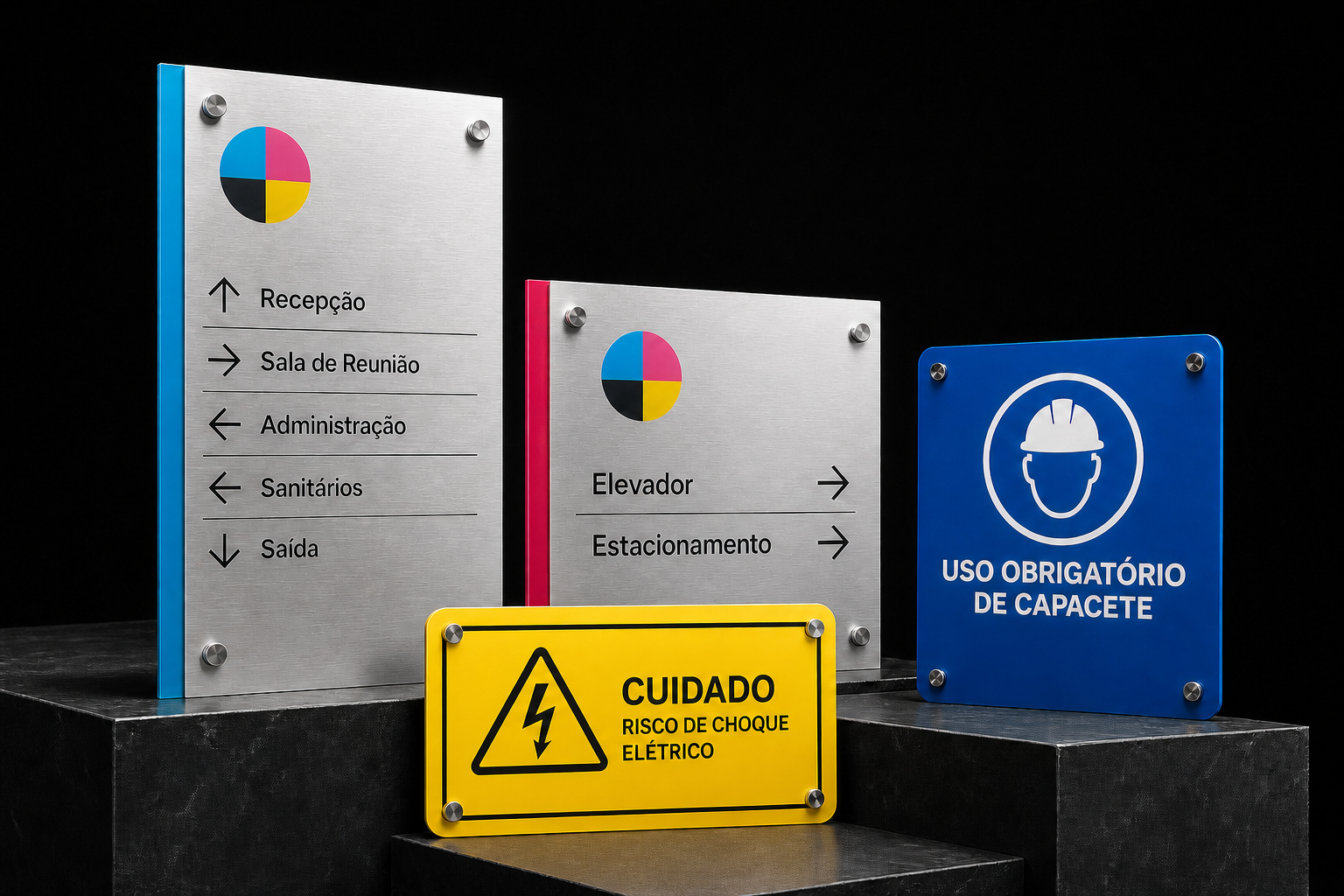 Placas e sinalização